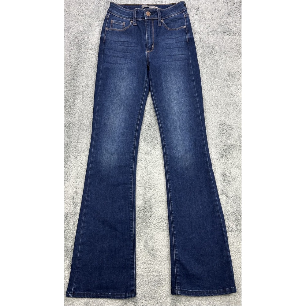 Just USA Bootcut Jeans Size 0‎ Blue Dark Wash Whisker Stretch Denim Y2K 22x31
